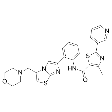 4-甲基-N-[2-[3-(吗啉基甲基)咪唑并[2,1-b]噻唑-6-基]苯基]-2-(吡啶-3-基)噻唑-5-甲酰胺