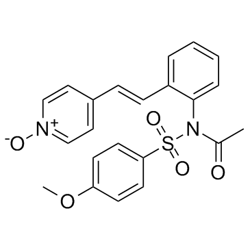 (E)-4-[2-[2-[N-乙酰基-N-[(4-甲氧基苯基)磺酰]氨基]苯基]乙烯基]吡啶 1-氧化物
