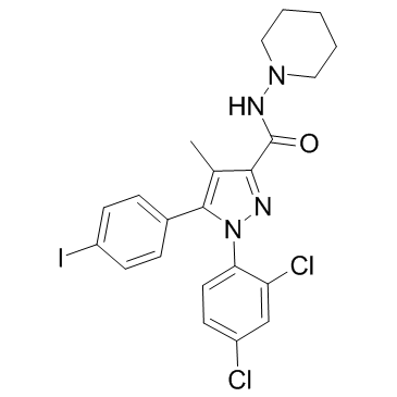 1-(2,4-二氯苯基)-5-(4-碘苯基)-4-甲基-N-(哌啶-1-基)-1H-吡唑-3-甲酰胺