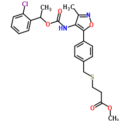 3-[[[4-[4-[[[1-(2-氯苯基)乙氧基]羰基]氨基]-3-甲基-5-异恶唑基]苯基]甲基]硫基]-丙酸甲酯