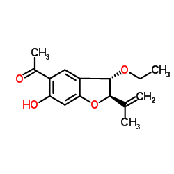 (-)-1-[(2R*,3S*)-3-乙氧基-2,3-二氢-6-羟基-2-(1-甲基乙烯基)-1-苯并呋喃-5-基]乙酮