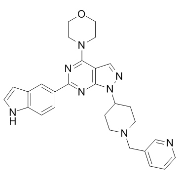 6-(1H-吲哚-5-基)-4-(4-吗啉基)-1-[1-(3-吡啶基甲基)-4-哌啶基]-1H-吡唑并[3,4-D]嘧啶