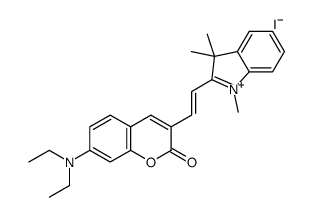 2-[2-[7-(二乙胺基)-2-氧代-2-H-1-苯并吡喃-3-基]乙烯基]-1,3,3-三甲基-3H-吲哚碘鎓盐