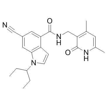6-氰基-N-[(1,2-二氢-4,6-二甲基-2-氧代-3-吡啶基)甲基]-1-(1-乙基丙基)-1H-吲哚-4-甲酰胺
