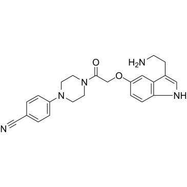 4-(4-(2-(3-(2-氨基乙基)-1H-吲哚-5-基氧基)乙酰基)哌嗪-1-基)苯甲腈