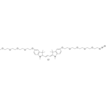 N-Methyl-N'-methyl-O-(m-PEG4)-O'-(azide-PEG4)-Cy3