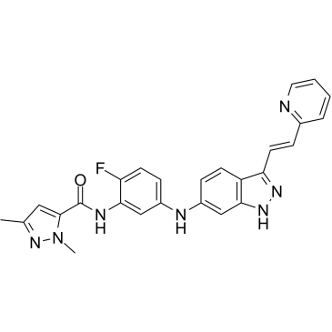 N-[2-氟-5-[[3-[(1E)-2-(2-吡啶基)乙烯基]-1H-吲唑-6-基]氨基]苯基]-1,3-二甲基-1H-吡唑-5-甲酰胺