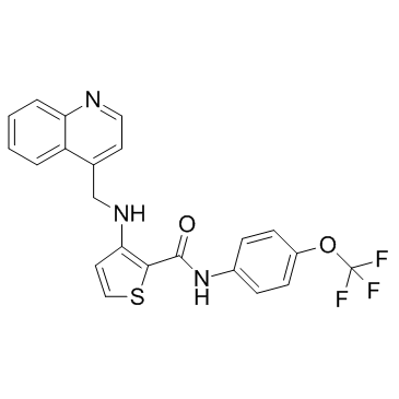 3-[(4-喹啉甲基)氨基]-N-[4-(三氟甲氧基)苯基]-2-噻吩甲酰胺