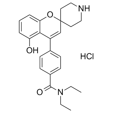 N,N-二乙基-4-(5-羟基螺[2H-1-苯并吡喃-2,4'-哌啶]-4-基)苯甲酰胺盐酸盐