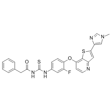 N-(3-氟-4-(2-(1-甲基-1H-咪唑-4-基)噻吩并[3,2-B]吡啶-7-氧基)苯基氨基硫代甲酰基)-2-苯乙酰胺