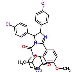 4-[[4,5-双(4-氯苯基)-4,5-二氢-2-[4-甲氧基-2-(1-甲基乙氧基)苯基]-1H-咪唑-1-基]羰基]-2-哌嗪酮